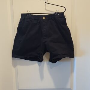 Men's Black Flat Front Shorts